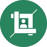 Crop Tool Creative Icon Design vector