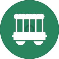 Circus Carriage Creative Icon Design vector