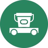 Cleaning Cart Creative Icon Design vector