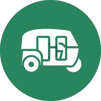 Rickshaw Creative Icon Design vector