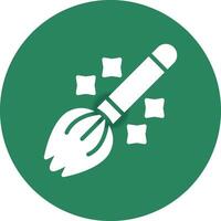 Magic Broom Creative Icon Design vector