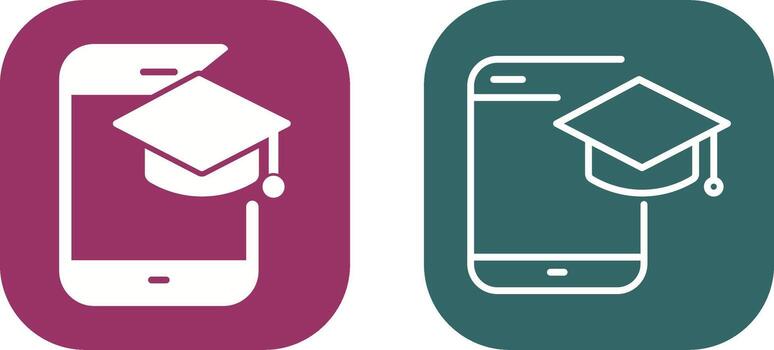 icono de vector de aprendizaje digital