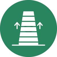 diseño de icono creativo de escalera mecánica vector