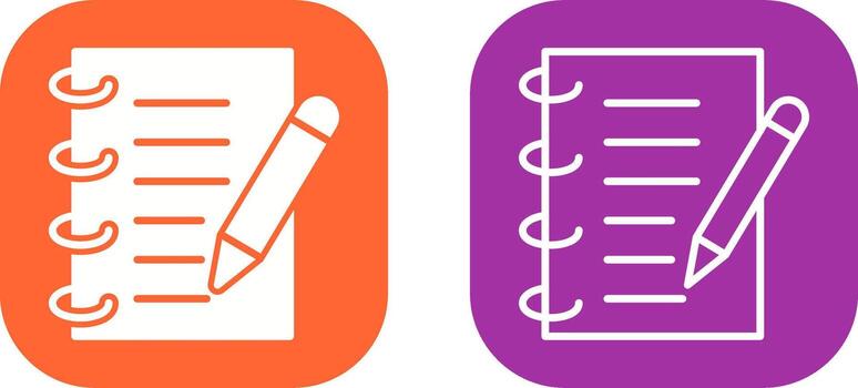 icono de vector de cuaderno de primavera