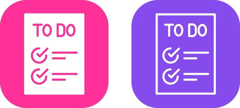 Today to Done CheckList Vector Icon