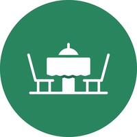 diseño de icono creativo de mesa de cena vector