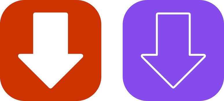 Down Vector Icon