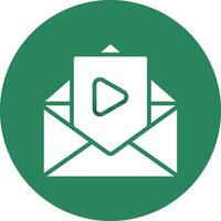 Video Email Creative Icon Design vector