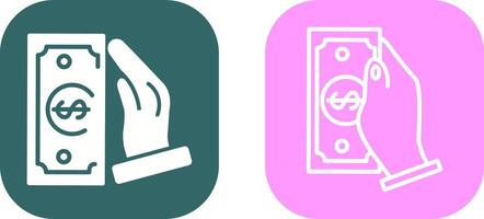 Cash Receiving Vector Icon