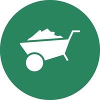 Wheelbarrow Creative Icon Design vector