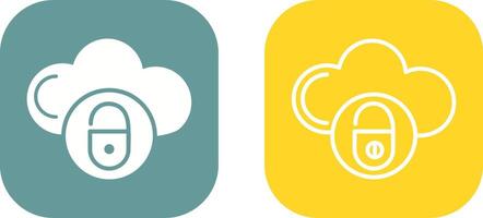 Secure Cloud Vector Icon