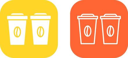 Two Coffees Vector Icon