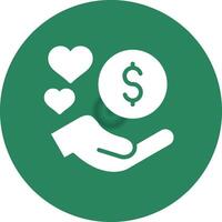 Donation Based Crowdfunding Creative Icon Design vector