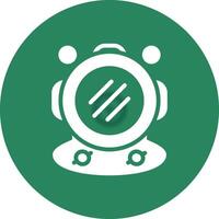Diving Helmet Creative Icon Design vector