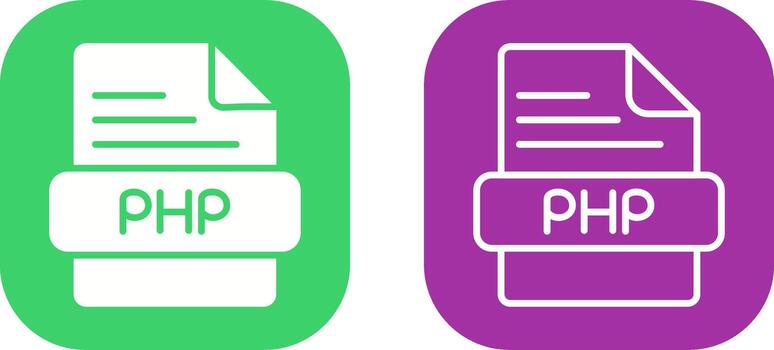 icono de vector de php