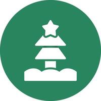 diseño creativo del icono del árbol de navidad vector