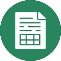 Spreadsheet Creative Icon Design vector