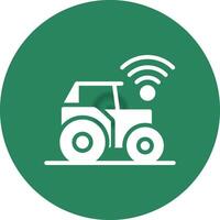 Smart Tractor Creative Icon Design vector