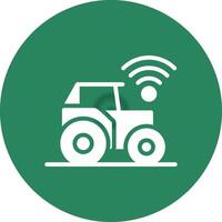 Smart Tractor Creative Icon Design vector