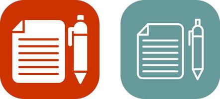 Documents and Pen Vector Icon