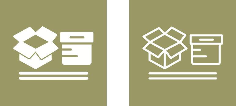 icono de vector de cajas