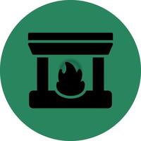 Fireplace Creative Icon Design vector