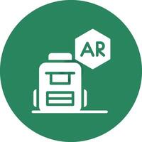 Ar Backpack Creative Icon Design vector