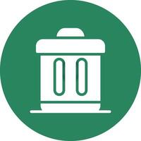 Trash Bin Creative Icon Design vector