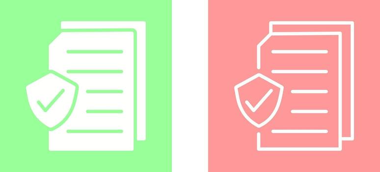 icono de vector de documento seguro