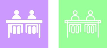 Student Sitting In Classroom Vector Icon