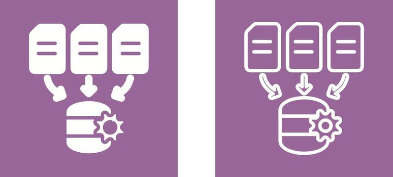 icono de vector de procesamiento de datos
