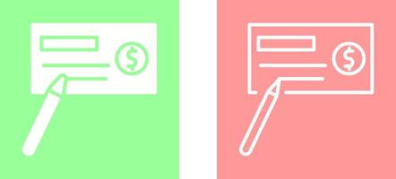 Write Cheque Vector Icon