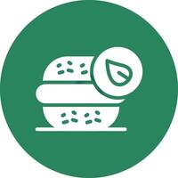 vegano hamburguesa creativo icono diseño vector