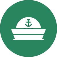 diseño de icono creativo de sombrero de marinero vector