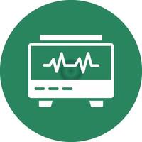 EKG Monitor Creative Icon Design vector