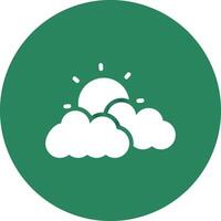 Cloudy Day Creative Icon Design vector