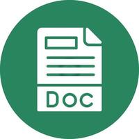 Doc File Format Creative Icon Design vector