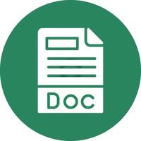 diseño de icono creativo de formato de archivo doc vector