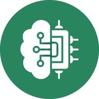 Brain Circuit Creative Icon Design vector