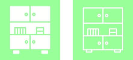 Table with Shelves Vector Icon