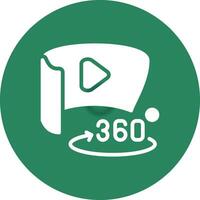 360 Degree Video Creative Icon Design vector