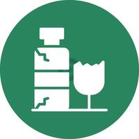 diseño de icono creativo de botella de vidrio vector