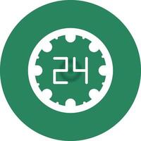 24 Hours Creative Icon Design vector