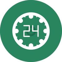 24 Hours Creative Icon Design vector