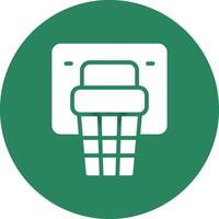 Basketball Hoop Creative Icon Design vector