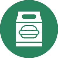 Lunch Bag Creative Icon Design vector