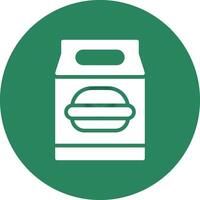 diseño de icono creativo de bolsa de almuerzo vector