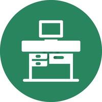 Office Table Creative Icon Design vector