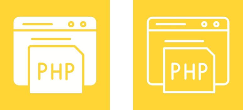 icono de vector de php