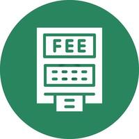 ATM Fees Creative Icon Design vector